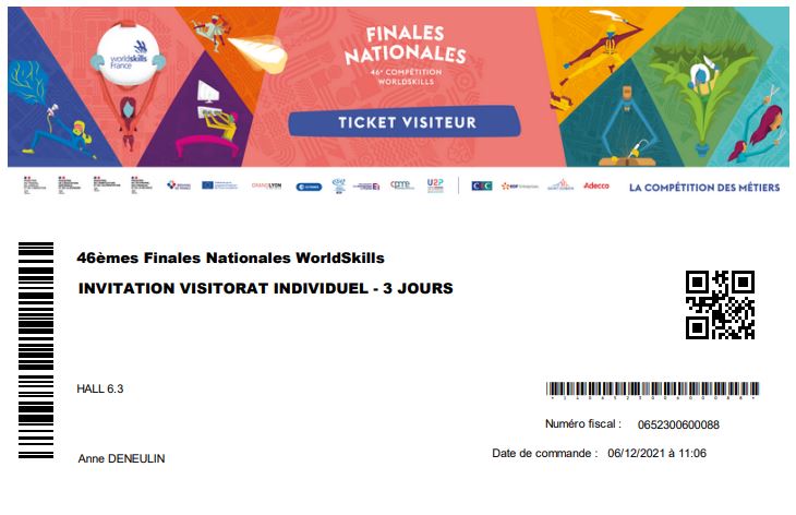 46èmes Finales Nationales WorldSkills du 13 au 15 janvier 2022 à Eurexpo Lyon
